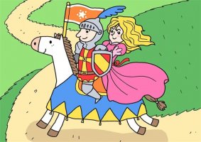 骑士公主简笔画教程图片