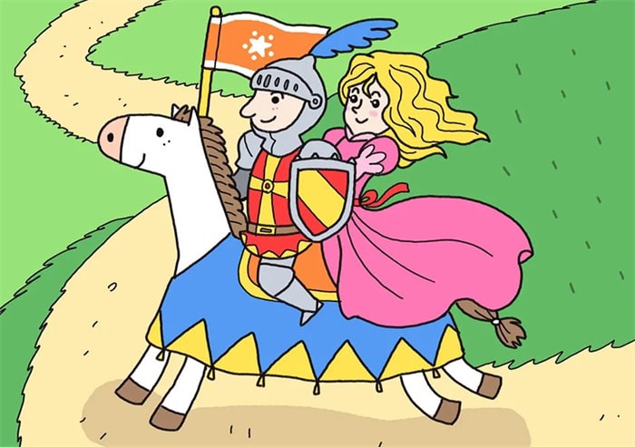 骑士公主简笔画教程图片