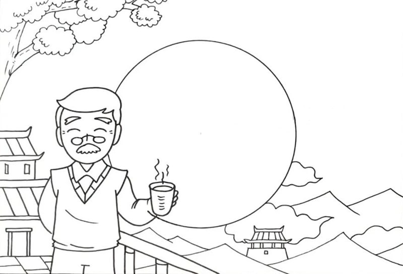 重阳节手抄报图片教程带爷爷的