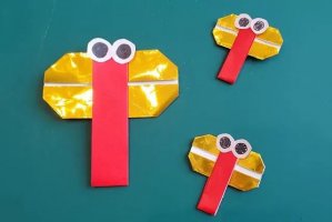 手工折纸秋天的红蜻蜓