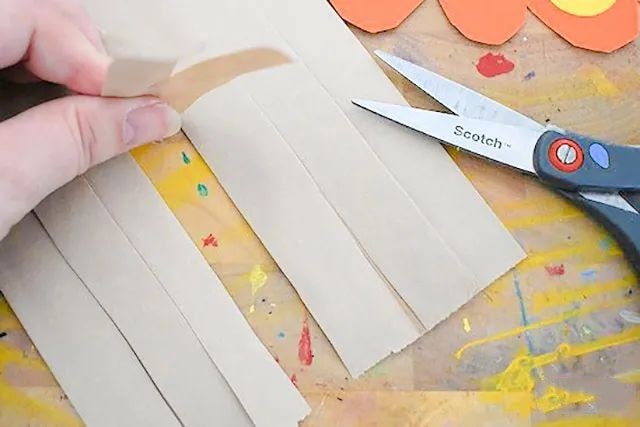 纸袋废物利用手工制作秋天大树