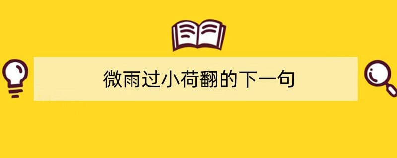 微雨过小荷翻的下一句