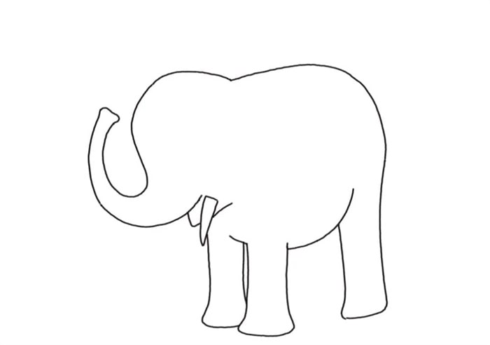 大象简笔画怎么画图片