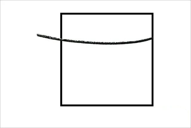 用正方形画小男孩头像简笔画