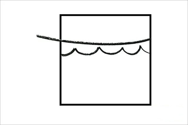 用正方形画小男孩头像简笔画