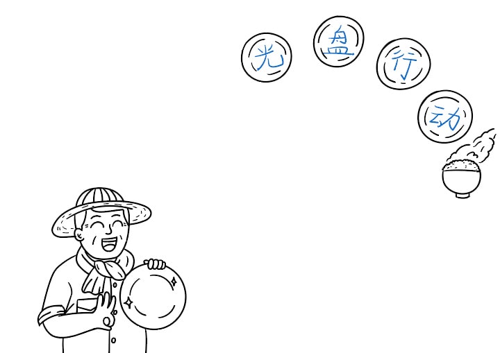 2022年光盘行动手抄报图片教程