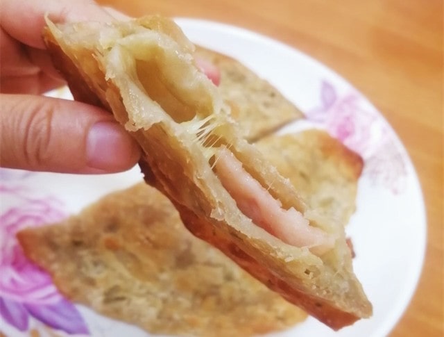 空气炸锅食谱手抓饼之芝士肉肠