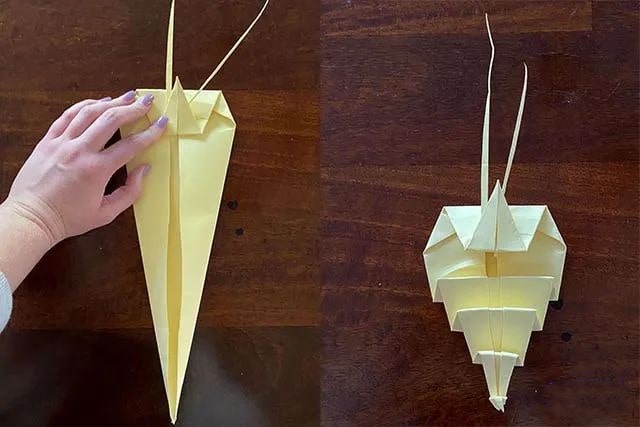 儿童手工折纸小虾的折叠方法