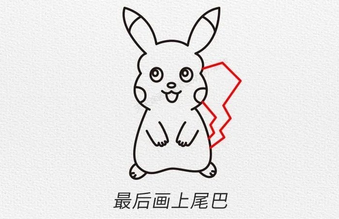 如何画皮卡丘简笔画步骤图片