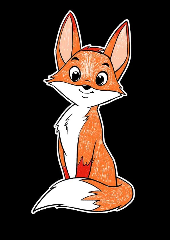 少儿美术课程《可爱红狐狸》