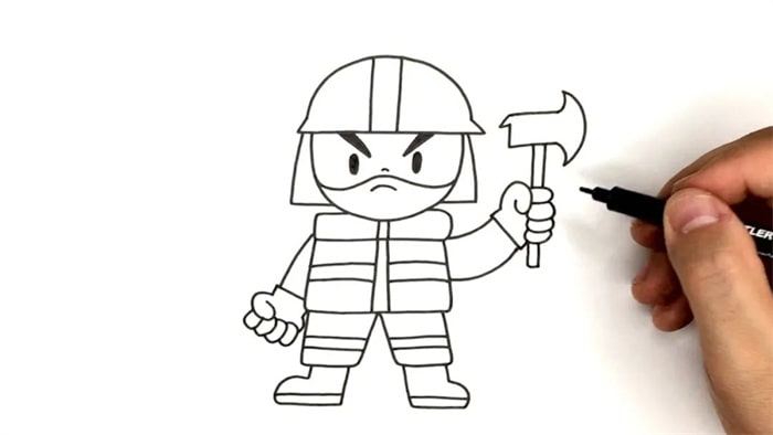 消防员简笔画教程图片