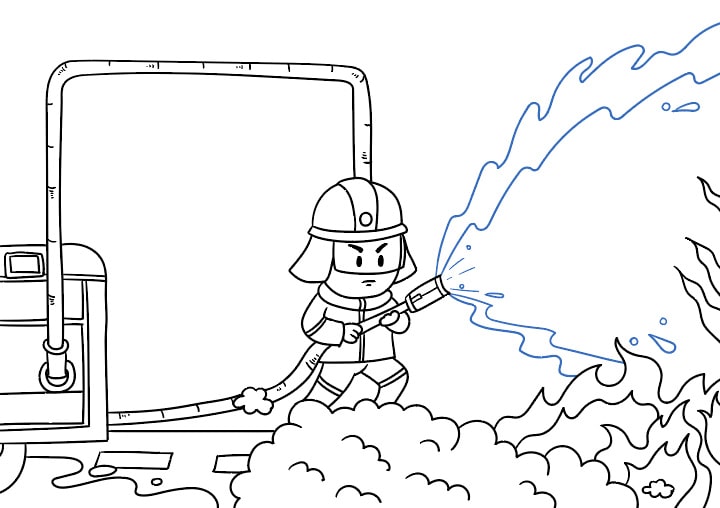 119消防安全手抄报图片教程