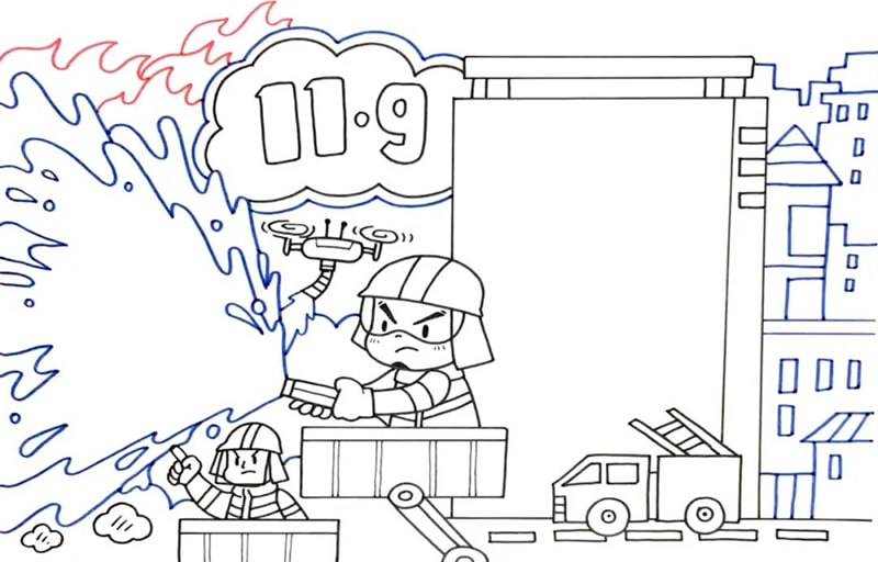 消防安全手抄报简单好画又漂亮