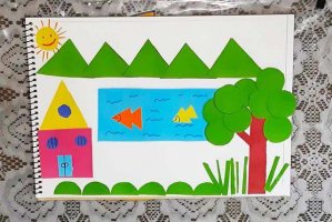 几何图形拼贴画公园 教幼儿认识形状