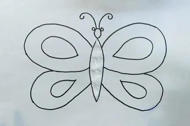 谷物粘贴画蝴蝶简单又漂亮