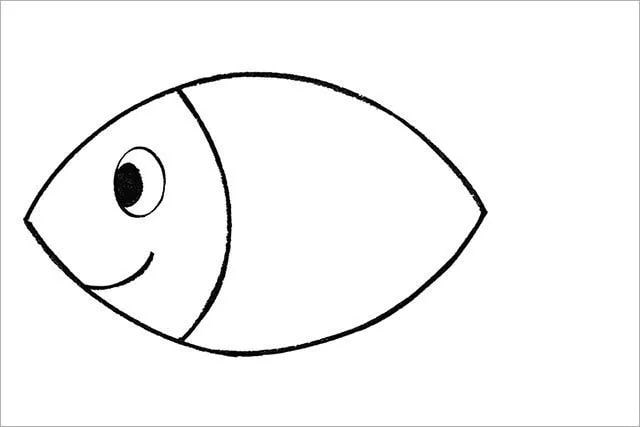 用椭圆形画鱼简笔画简单