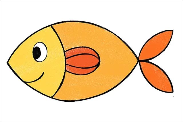 用椭圆形画鱼简笔画简单