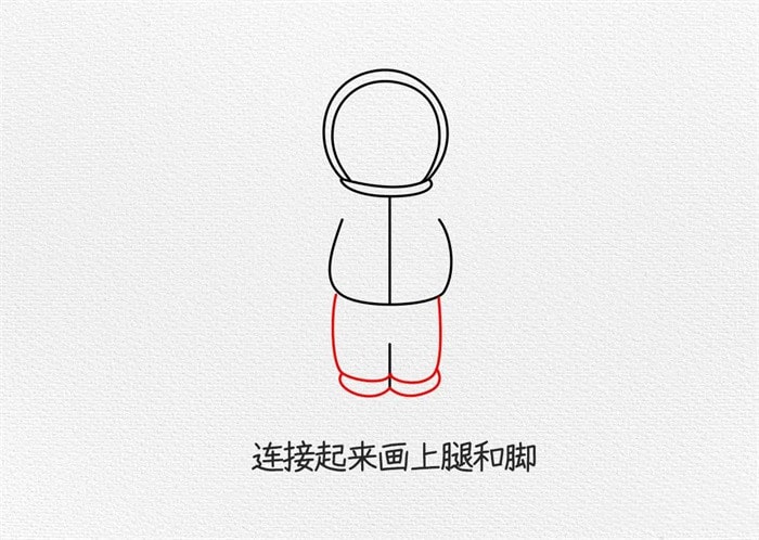 航天员简笔画教程图片