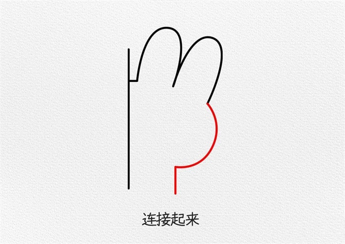 淘气的小兔子简笔画教程图片