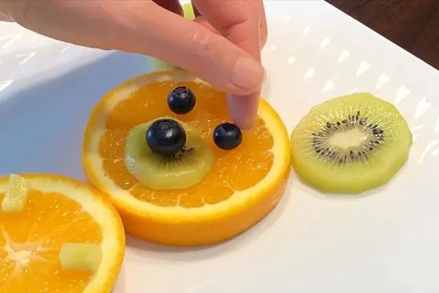 儿童创意水果拼盘小熊教程简单好看