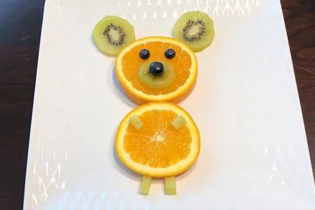 儿童创意水果拼盘小熊教程简单好看