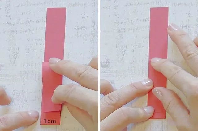 纸条折纸制作立体树叶