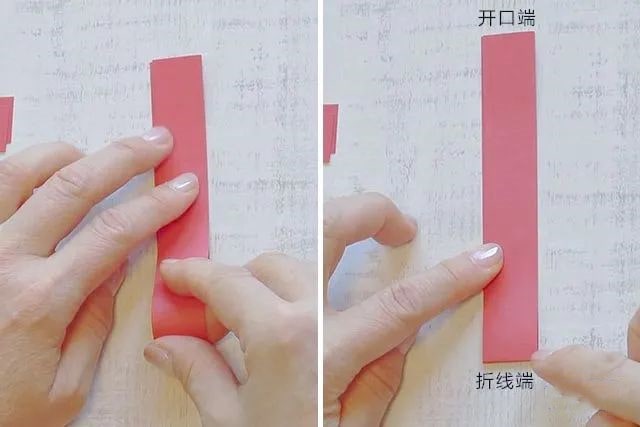 纸条折纸制作立体树叶