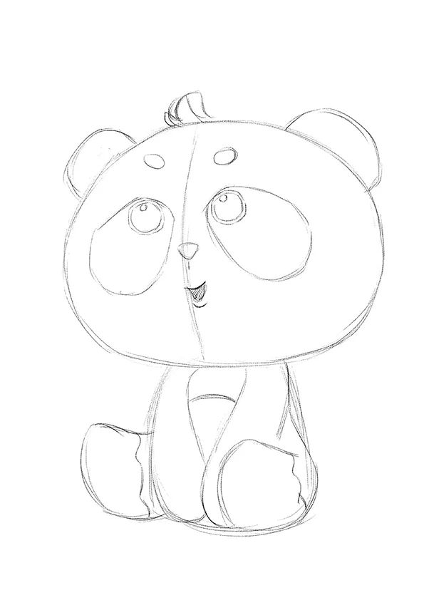创意剪贴画《可爱的大熊猫》