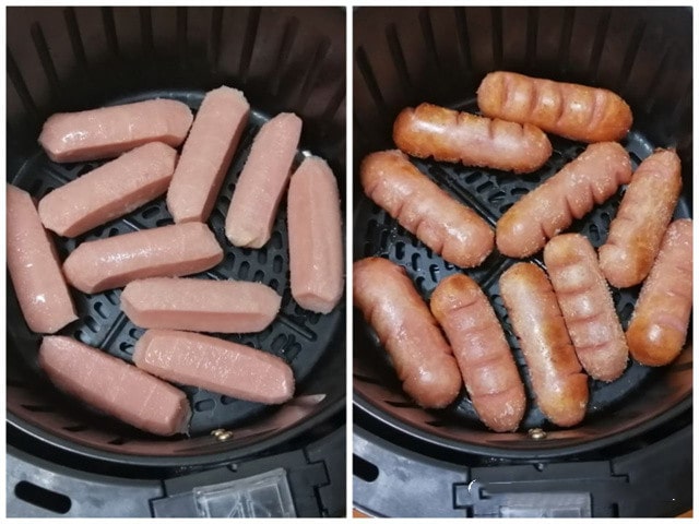 空气炸锅烤香肠/热狗需要几分钟
