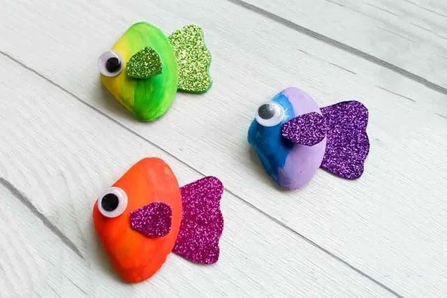 儿童创意贝壳手工粘贴画海底世界