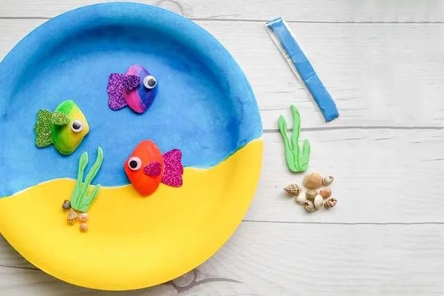 儿童创意贝壳手工粘贴画海底世界