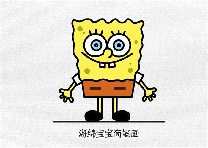 海绵宝宝简笔画教程图片简单