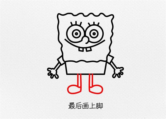 海绵宝宝简笔画教程图片简单