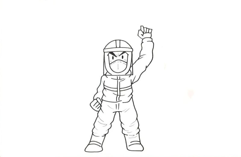 抗击新型冠状病毒手抄报教程图片