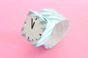 手工制作折纸立体玩具手表