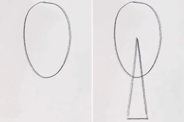 简单图形画5种不同形状的大树简笔画