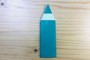 儿童折纸手工简单：一步一步折纸铅笔