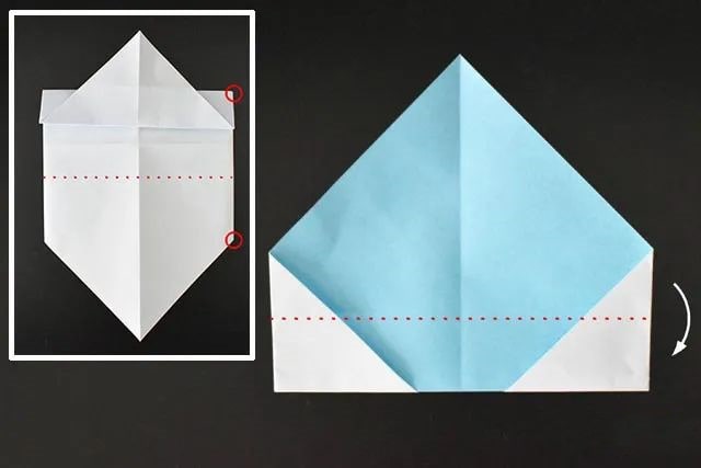 儿童折纸手工简单戴帽子的雪人