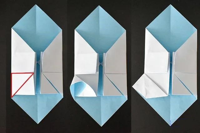 儿童折纸手工简单戴帽子的雪人