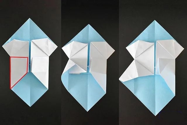 儿童折纸手工简单戴帽子的雪人