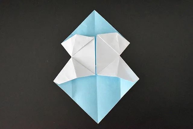 儿童折纸手工简单戴帽子的雪人