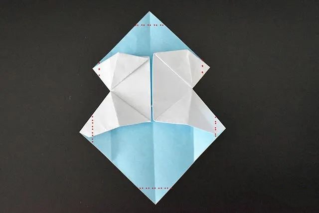 儿童折纸手工简单戴帽子的雪人