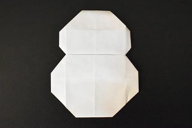 儿童折纸手工简单戴帽子的雪人