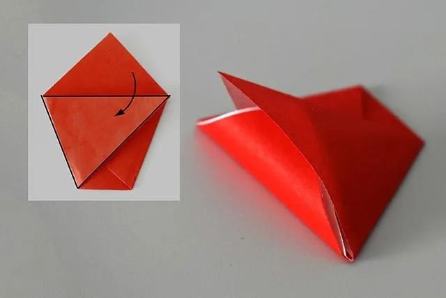 儿童折纸手工简单戴帽子的雪人