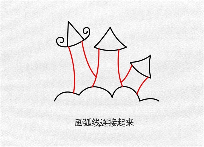 城堡简笔画图片教程简单好看