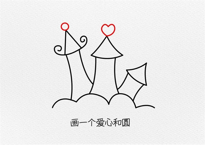 城堡简笔画图片教程简单好看