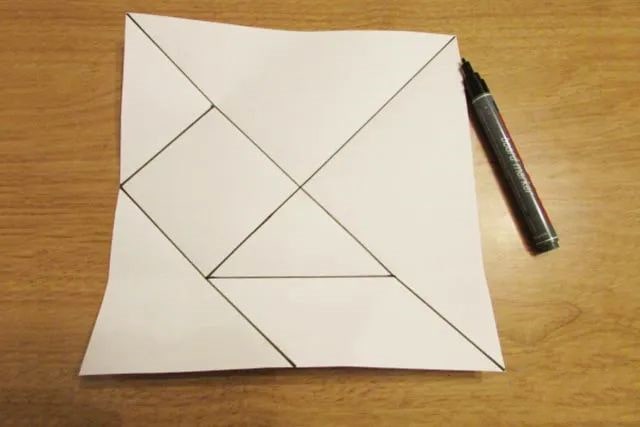 怎样用一张纸制作七巧板方法