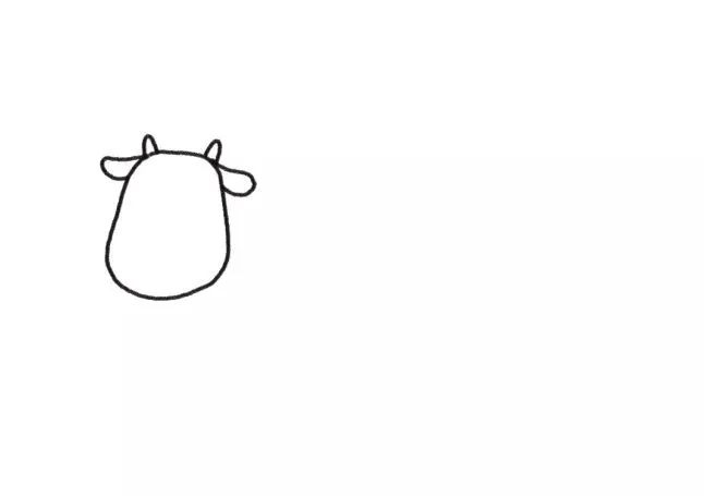 奶牛儿童简笔画教程