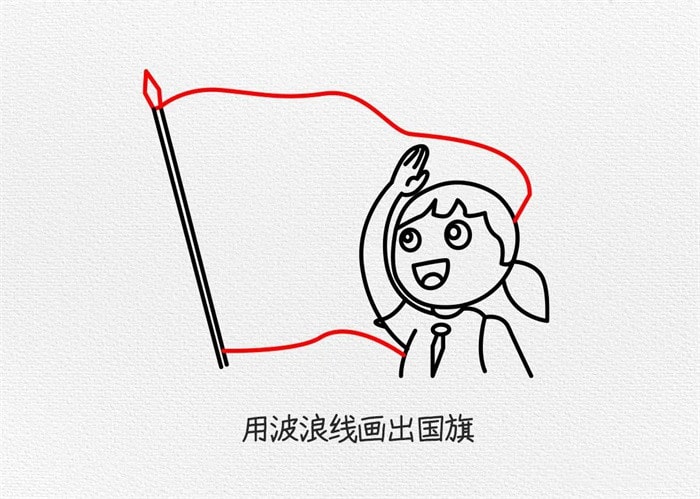 少先队员敬礼图片简笔画教程