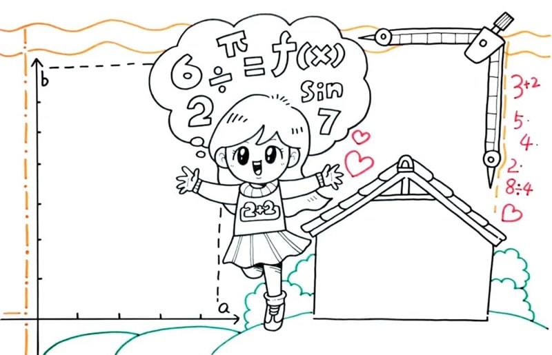 数学小报模板图片教程简单又漂亮